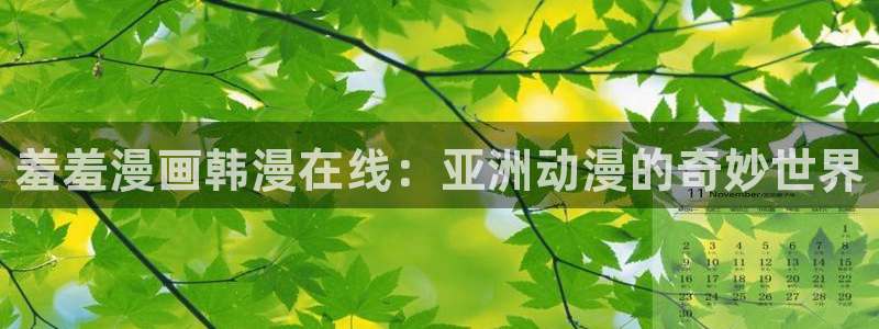 歪歪漫画官网网址：羞羞漫画韩漫在线：亚洲动漫的奇妙世界